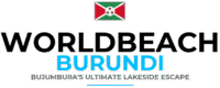 Worldbeach Burundi logo with Burundi flag — lakeside bar-restaurant on Lake Tanganyika in Bujumbura Burundi
