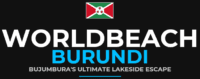 Worldbeach Burundi logo with Burundi flag — lakeside bar-restaurant on Lake Tanganyika in Bujumbura Burundi